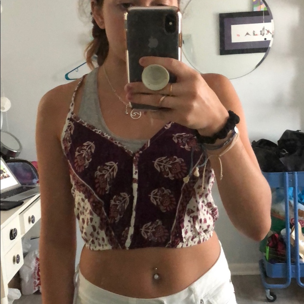Floral crop top, never worn